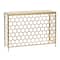 Gold Metal Contemporary Console Table 30" x 42" x 14"